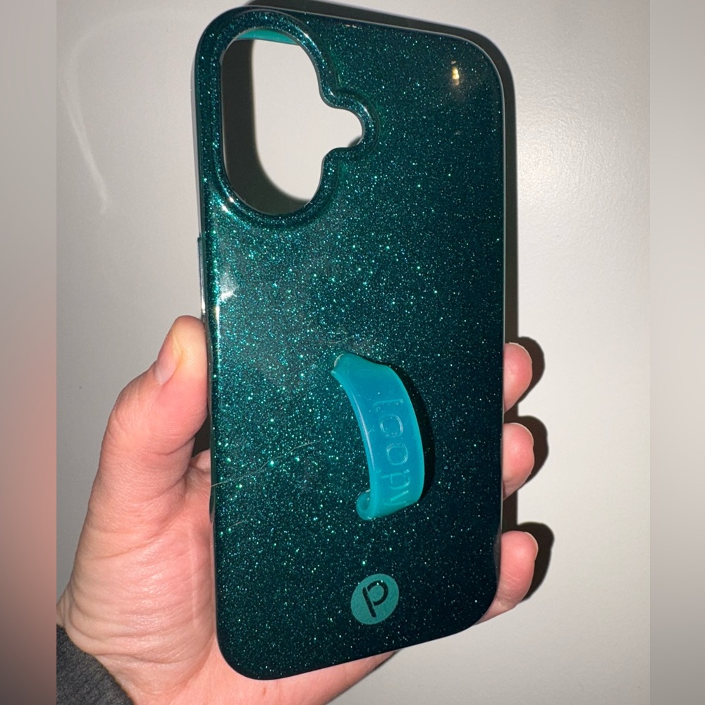 iPhone 16 Loopy case| Emerald sparkle | Righty